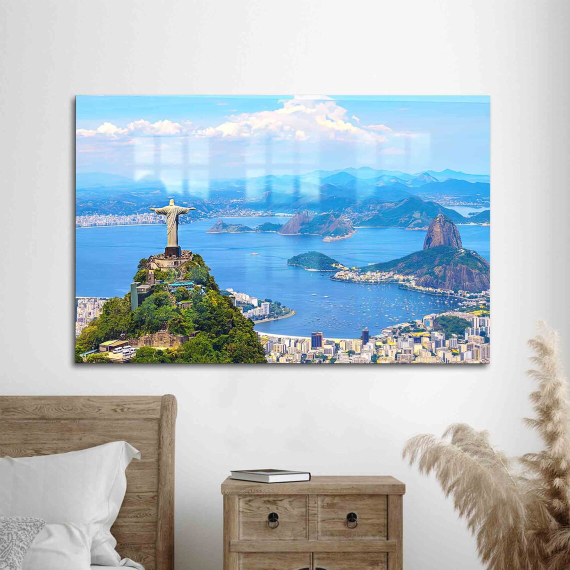 Christ the Redeemer Rio de Janeiro Panoramic Cityscape Sugarloaf Bay Poster