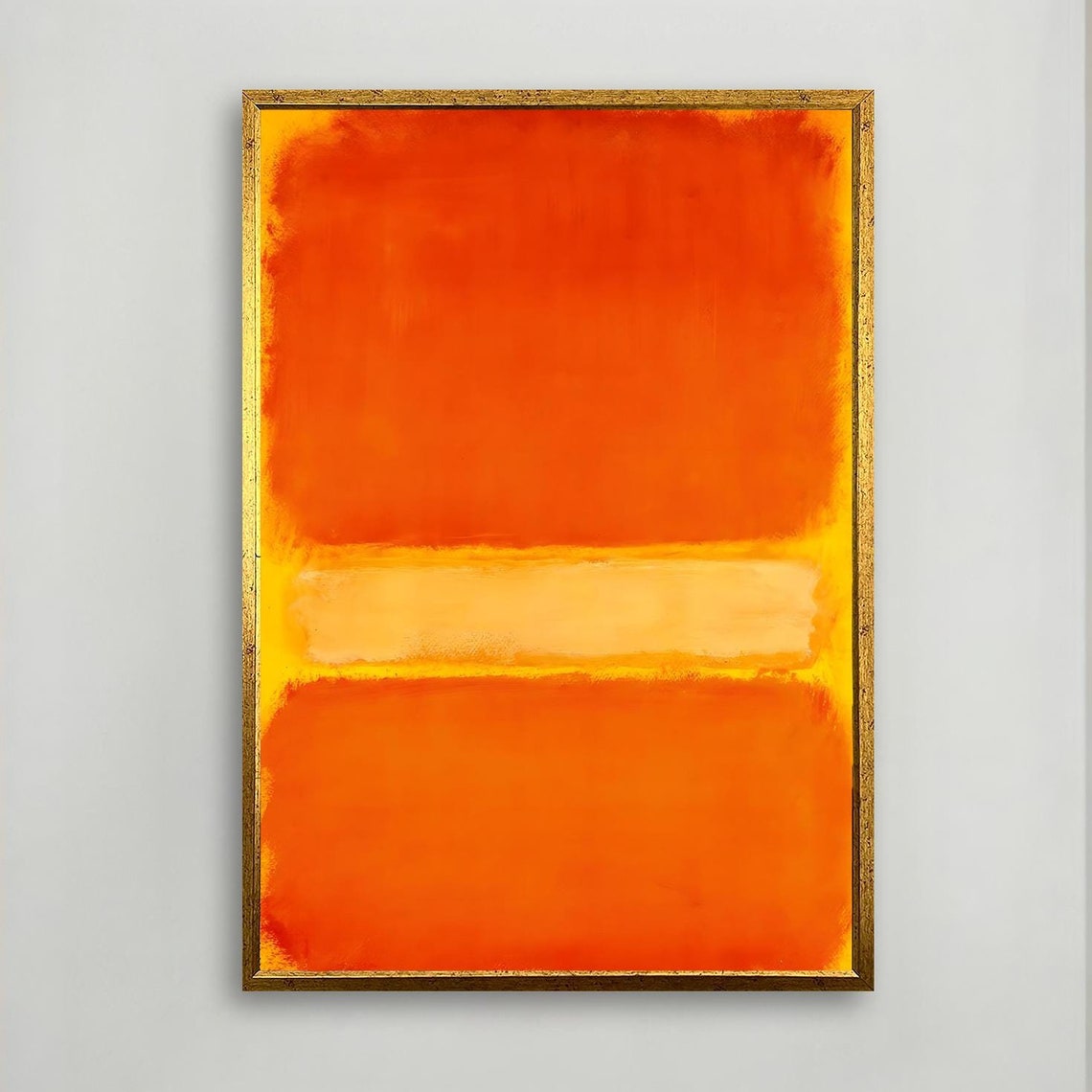 Rothko Style Fiery Orange Color Field Abstract Minimalist Poster