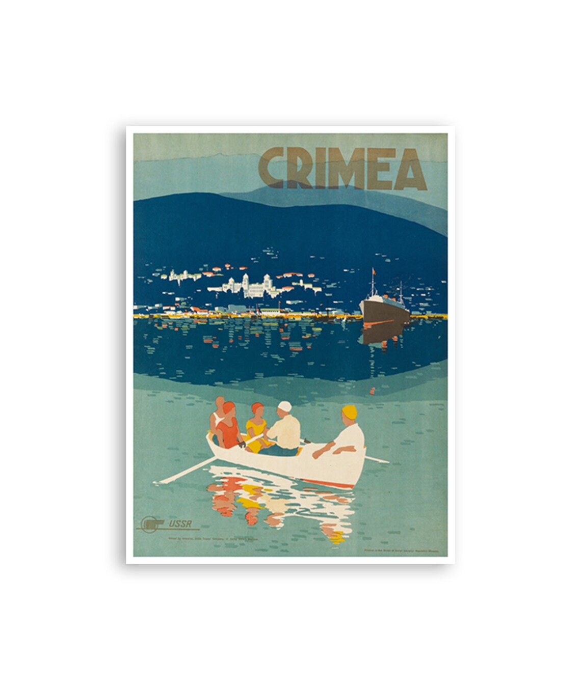 Crimea Vintage Travel Poster, Place Wall Art Print