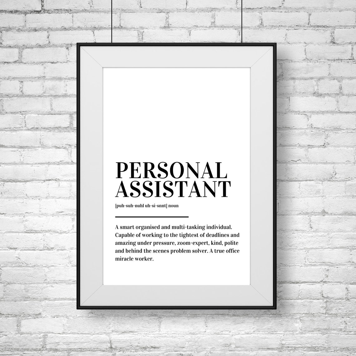 Personal Assistant Definition Poster Thank You Gift For Office Heroes - Image 2