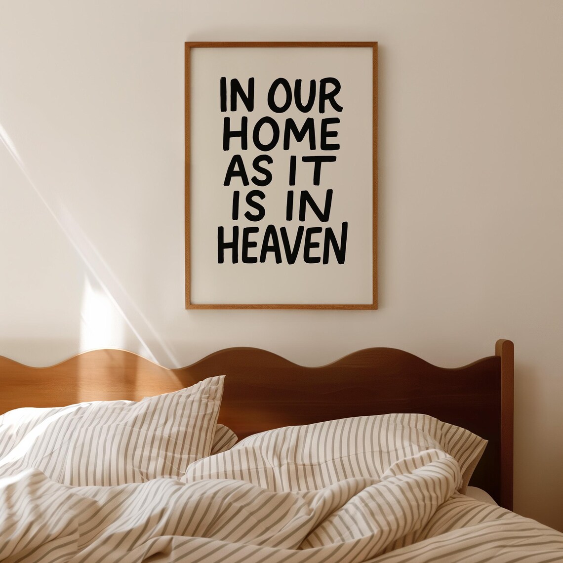 In Our Home As Heaven Print Christian Scripture Wall Art