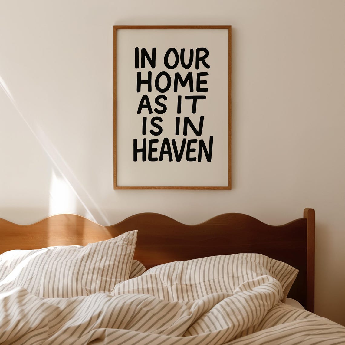 In Our Home As It Is In Heaven Minimalist Scripture Quote Poster