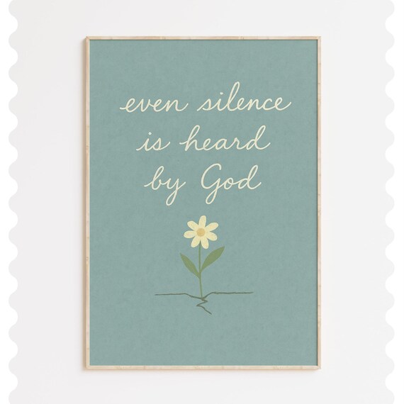 Heard By God Wall Art Christian Scripture Print