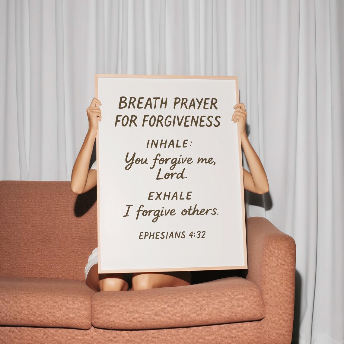 Instant Breath Prayer For Forgiveness Ephesians 4 32 Scripture Wall Art Christian Faith Based Home Decor