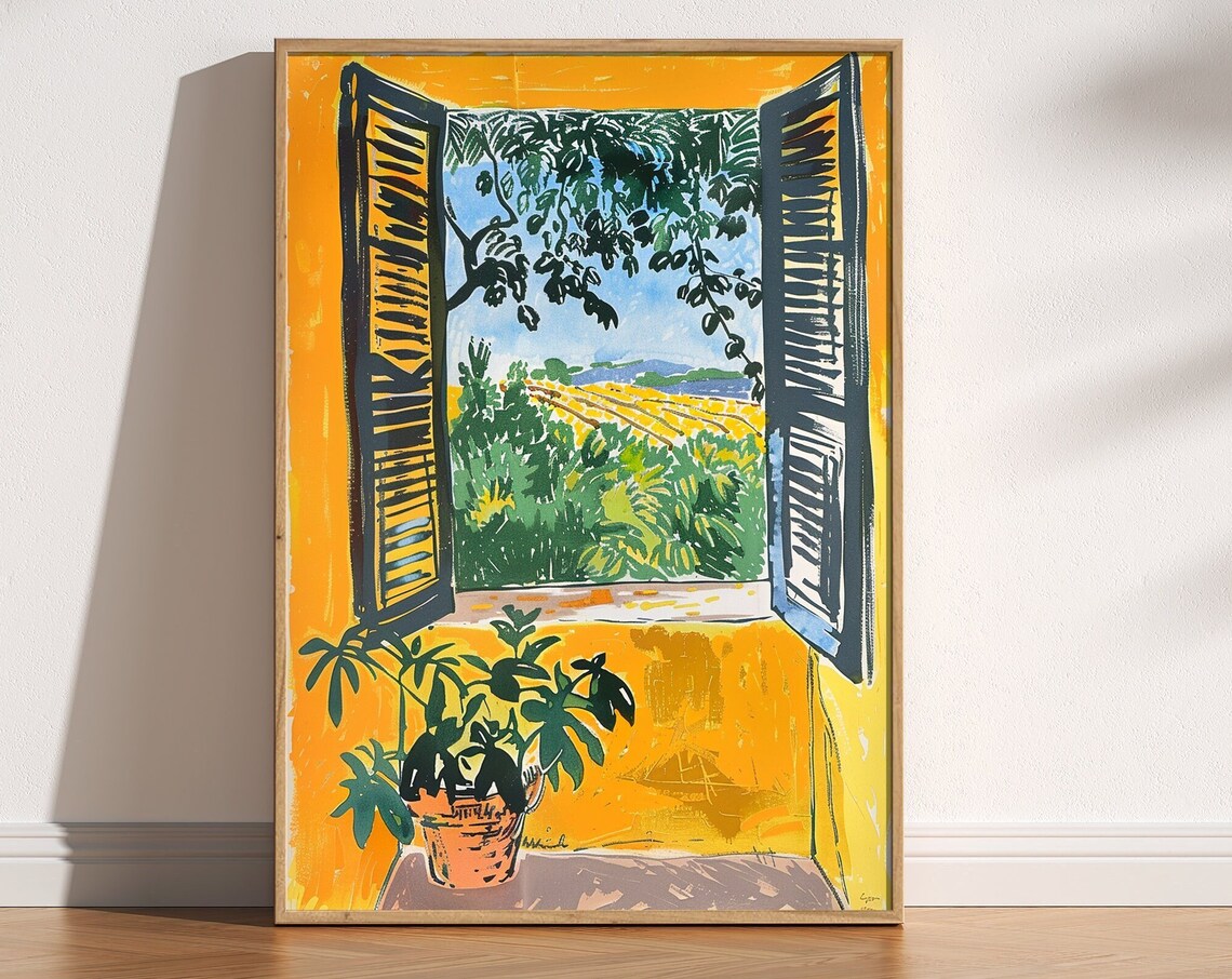 Open Window by Henri Matisse, Vintage Art Print