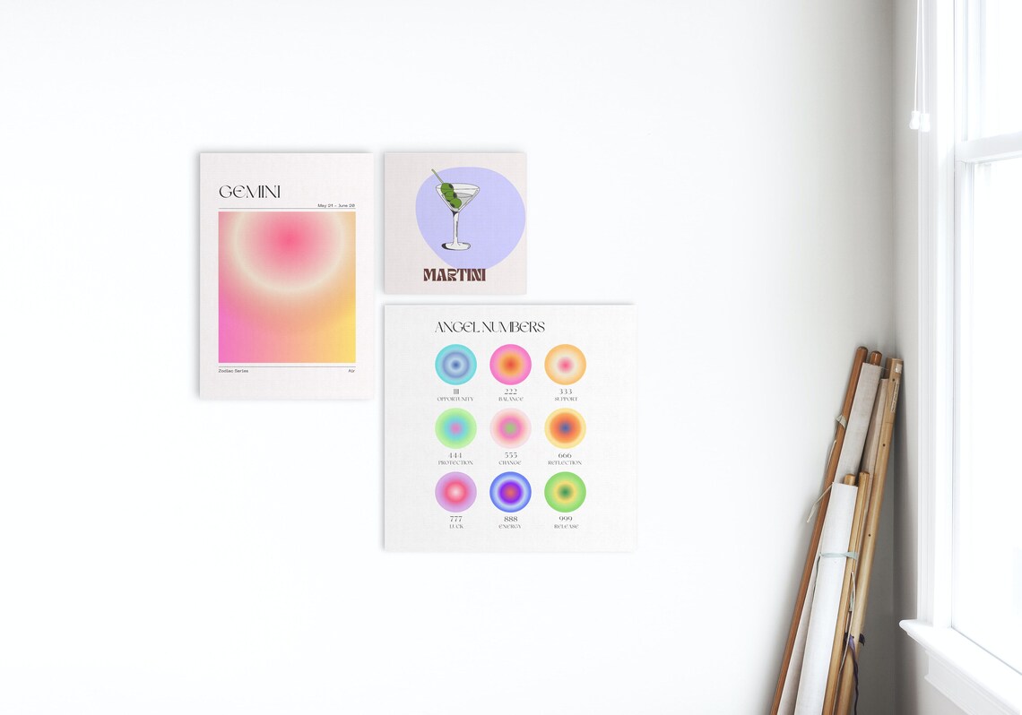 Angel Numbers 111-999 Aura Poster, Trendy Wall Art - Image 2