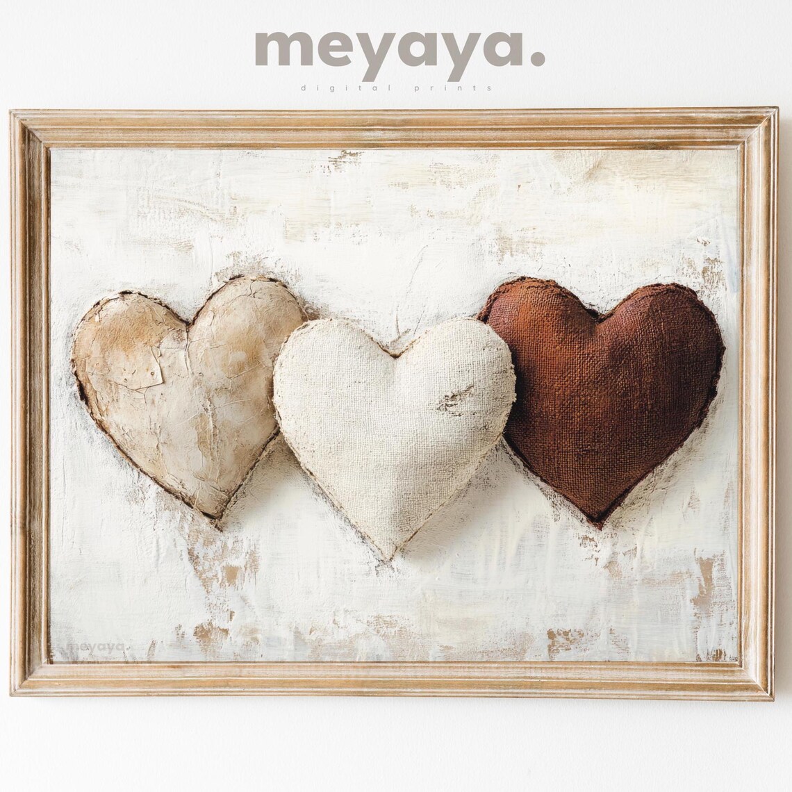 Rustic Valentines Day Family Heart Art Print
