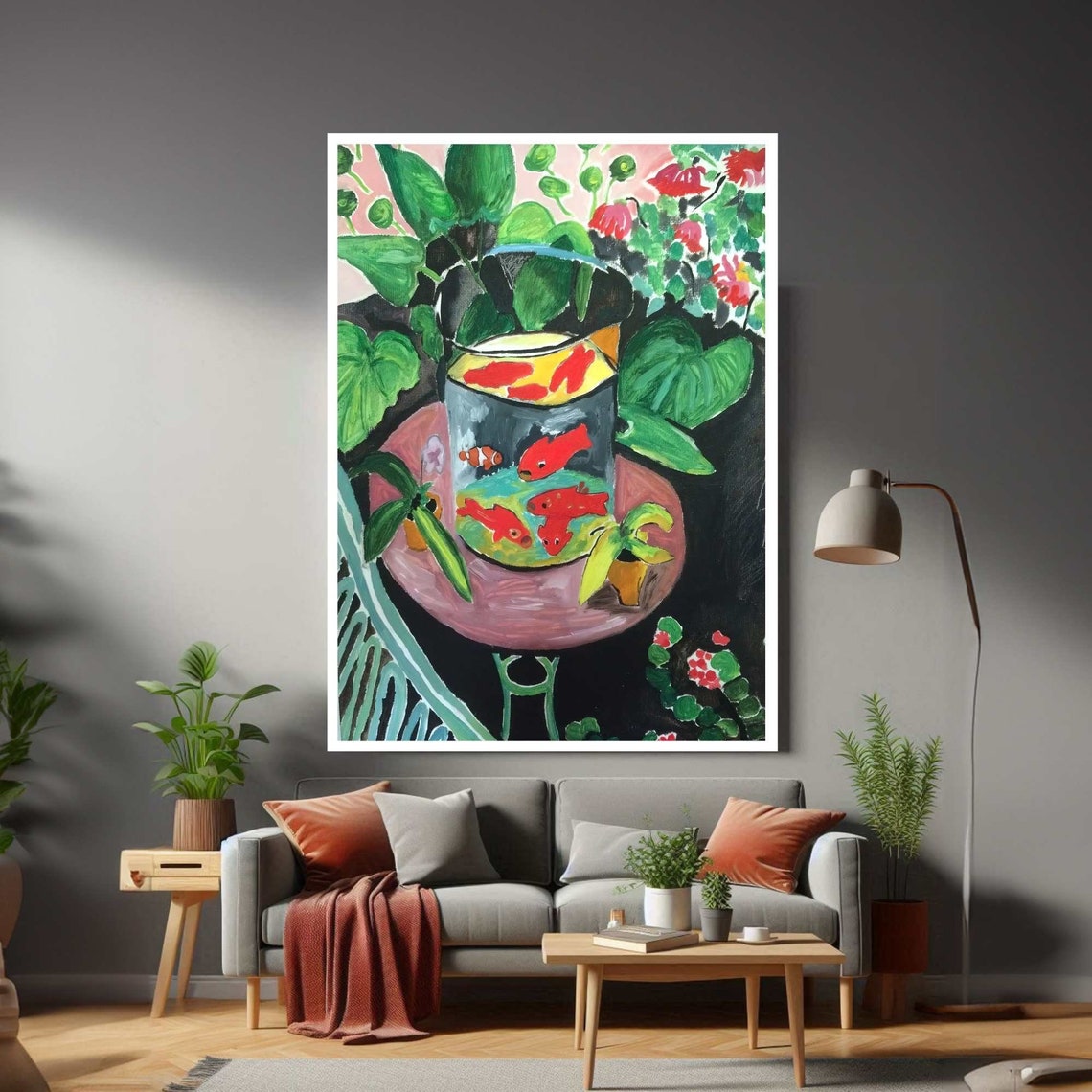 Henri Matisse The Goldfish Colorful Fish Bowl Fauvist Art Poster