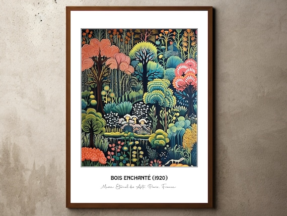 Henri Rousseau Print Poster Tropical Decor Botanical Jungle Exhibition Art Vintage Wall