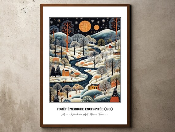 Henri Rousseau Print Poster Tropical Decor Botanical Jungle Exhibition Art Vintage Wall