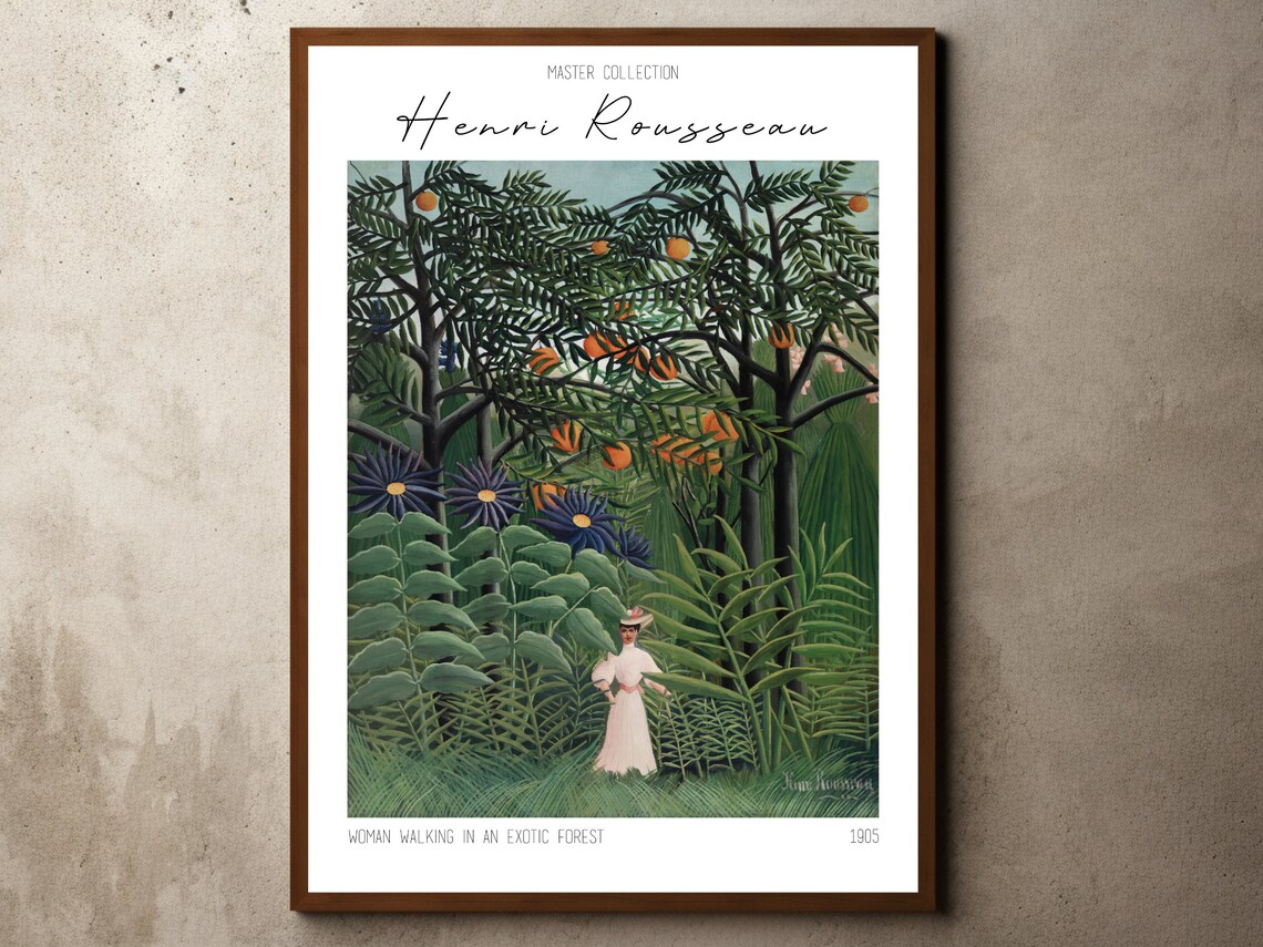Henri Rousseau Woman Walking In An Exotic Forest 1905 Jungle Poster