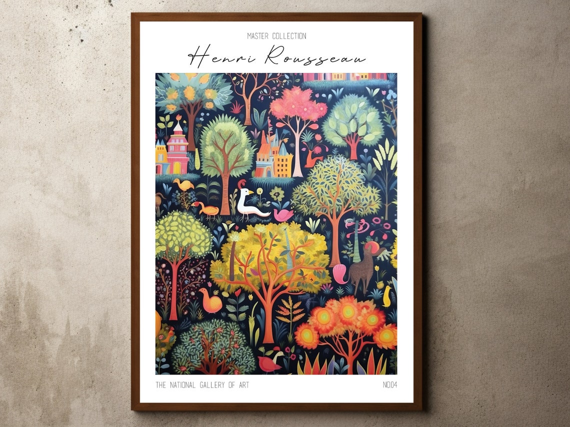 Henri Rousseau Master Collection Naive Folk Forest Gallery Poster Art