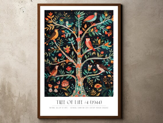 Henri Rousseau Print Tree Of Life Tropical Decor Botanical Jungle Exotic Pattern Vintage Wall Art