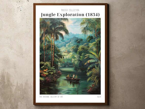 Tropical Decor Jungle Print Botanical Wall Art Nature Poster Ernst Haeckel Landscape Henri Rousseau