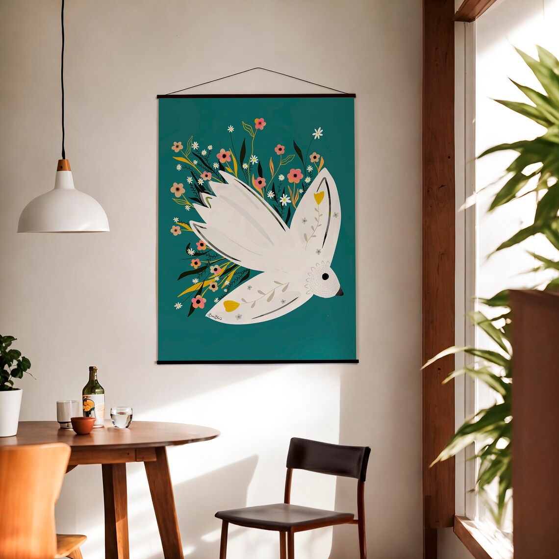 Bird Floral Illustration, Bold Maximalist Art Print - Image 7