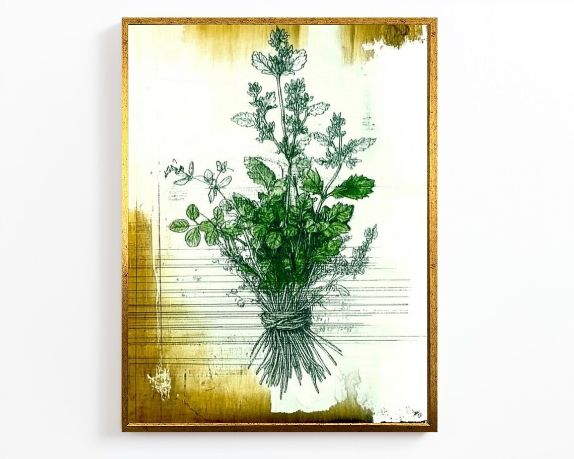 Herb Bundle Botanical Art, Vintage Inspired Nature Illustration - Image 2