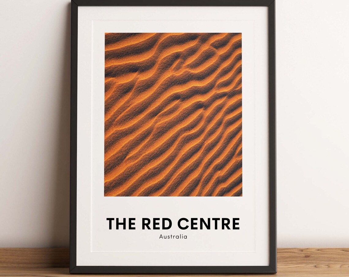 The Red Centre Australia Rippled Orange Desert Sand Dunes Poster