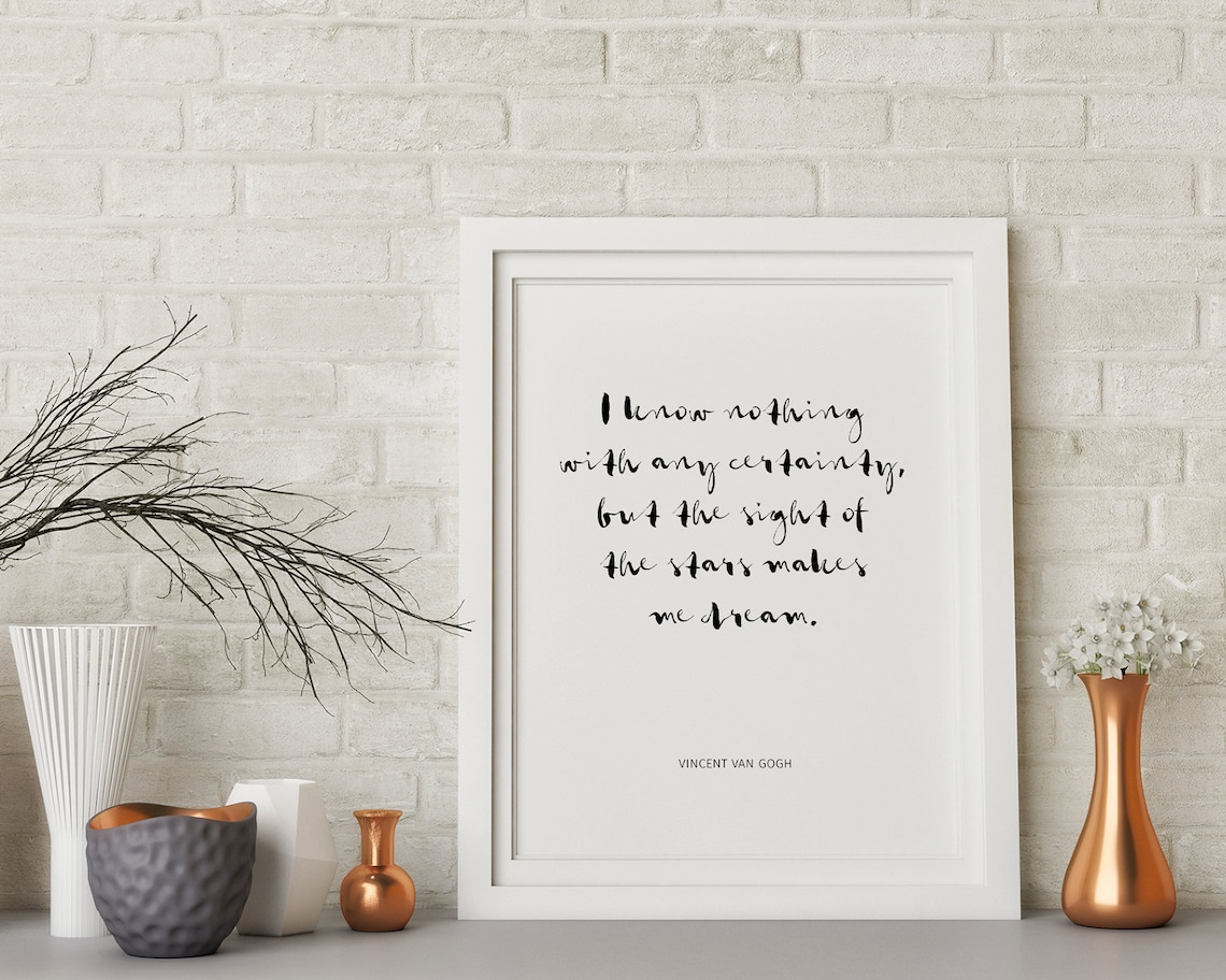 Van Gogh Quote Prints, Minimalist Inspirational Poster - Image 2