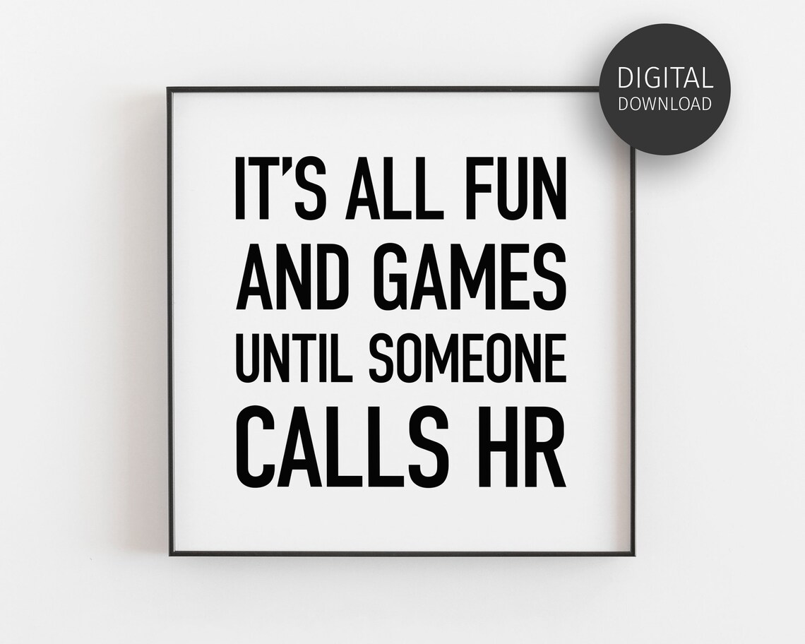 HR Office Decor Poster, Human Resources Sign