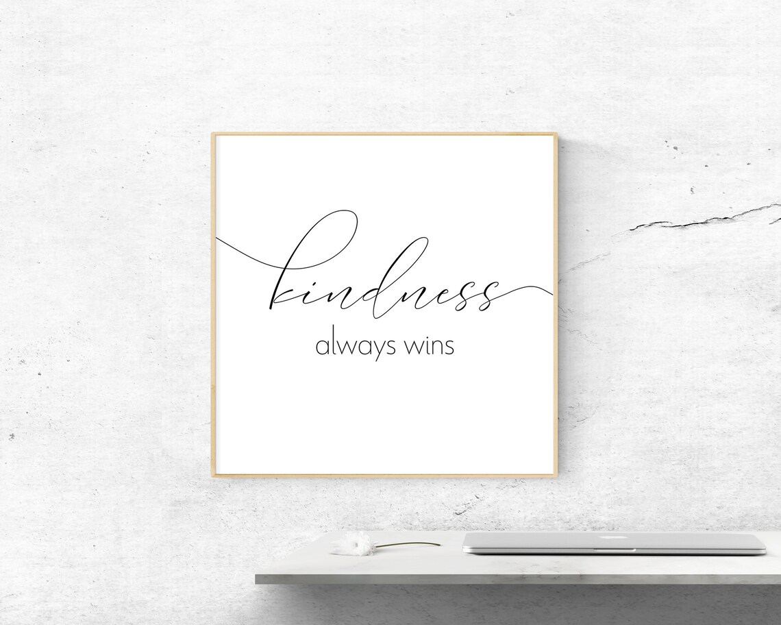 Kindness Inspirational Quote Nursery Decor Art Print - Image 2