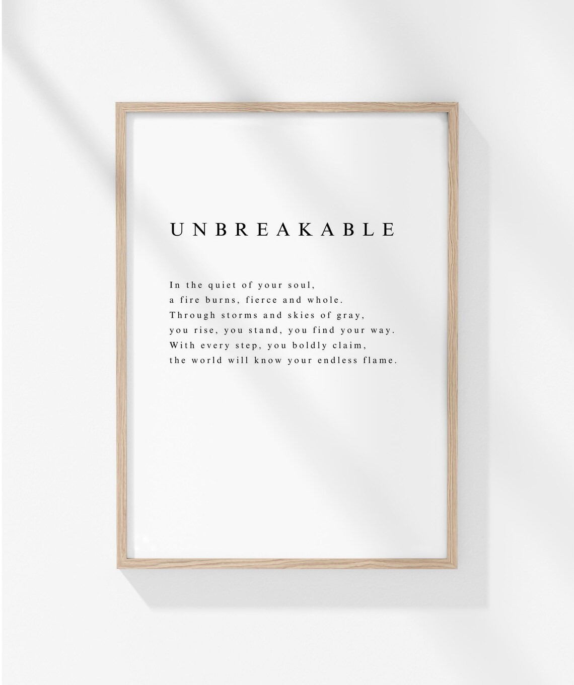 Unbreakable Poem, Self Love Motherhood Gift - Image 3