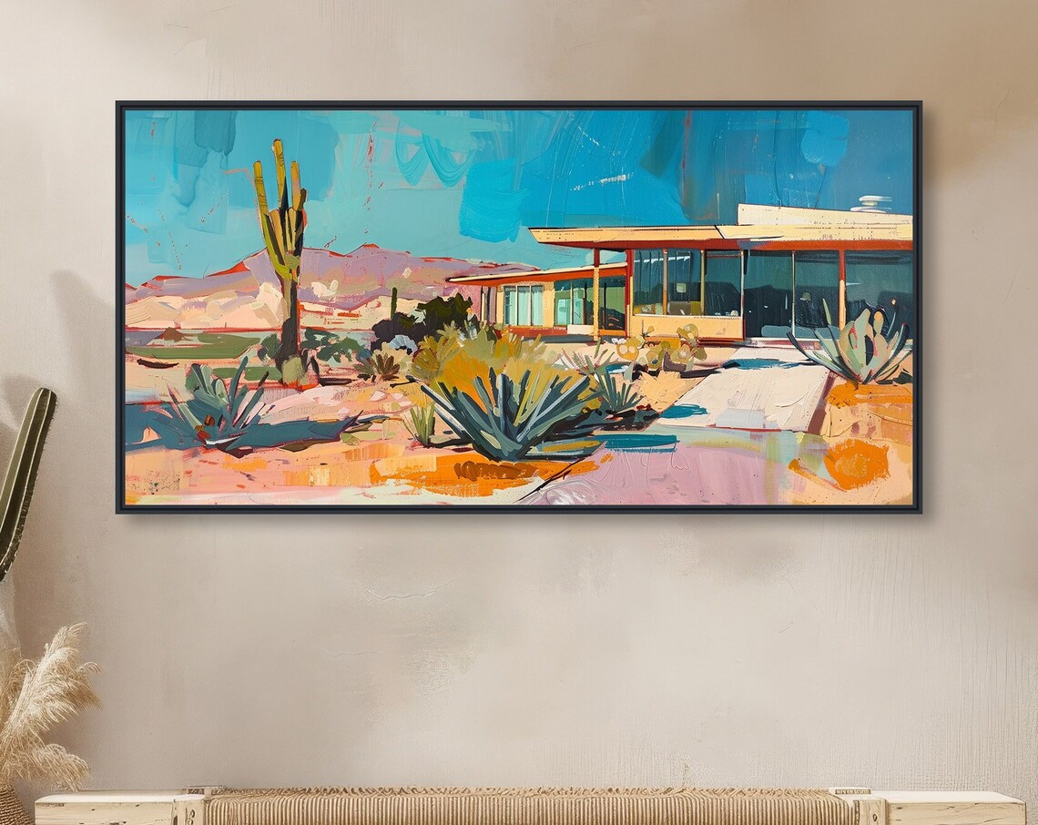 Mid-Century Palm Springs Desert Architecture Art Print