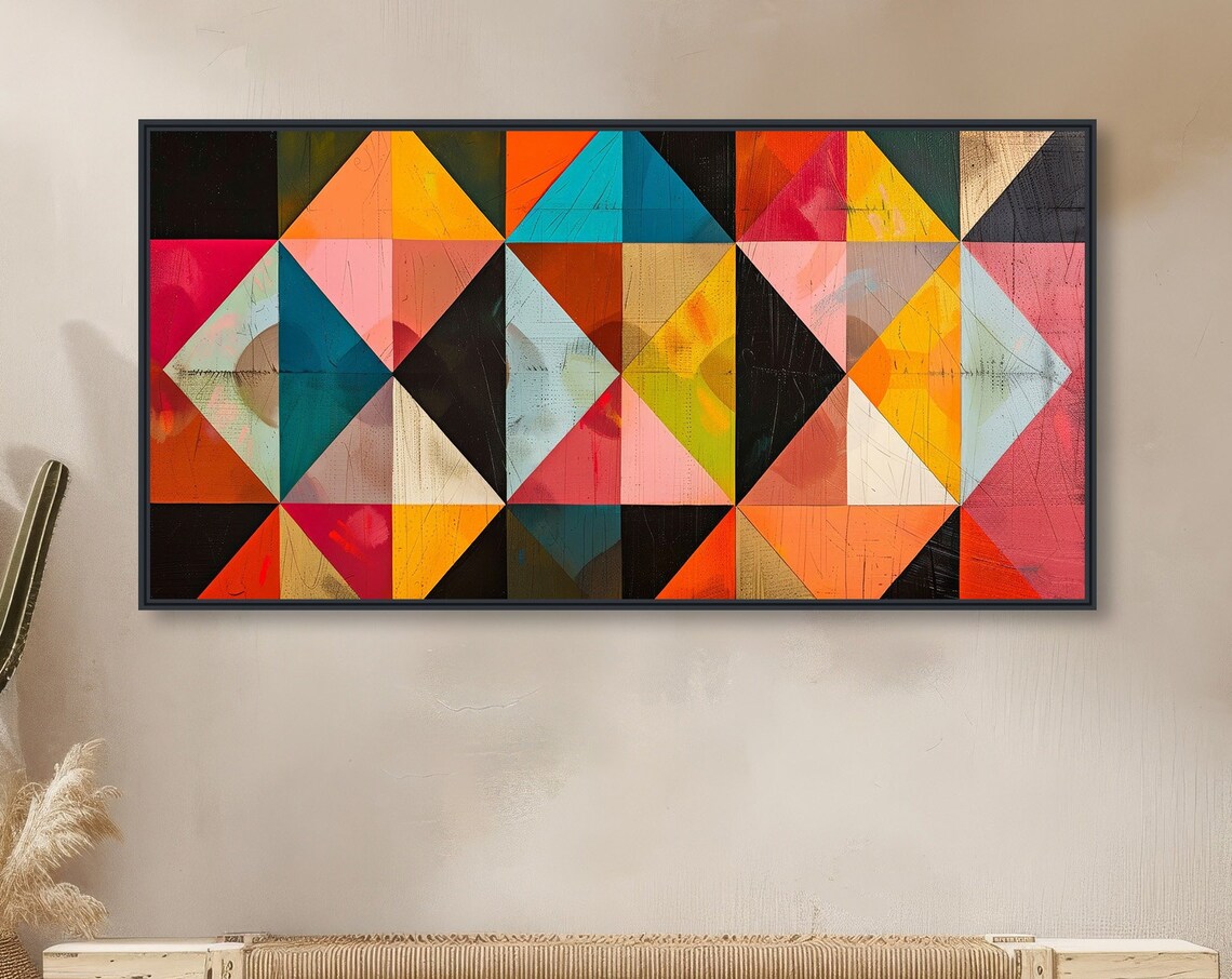 Southwestern Abstract Painting, Mid-Century Modern Art Print