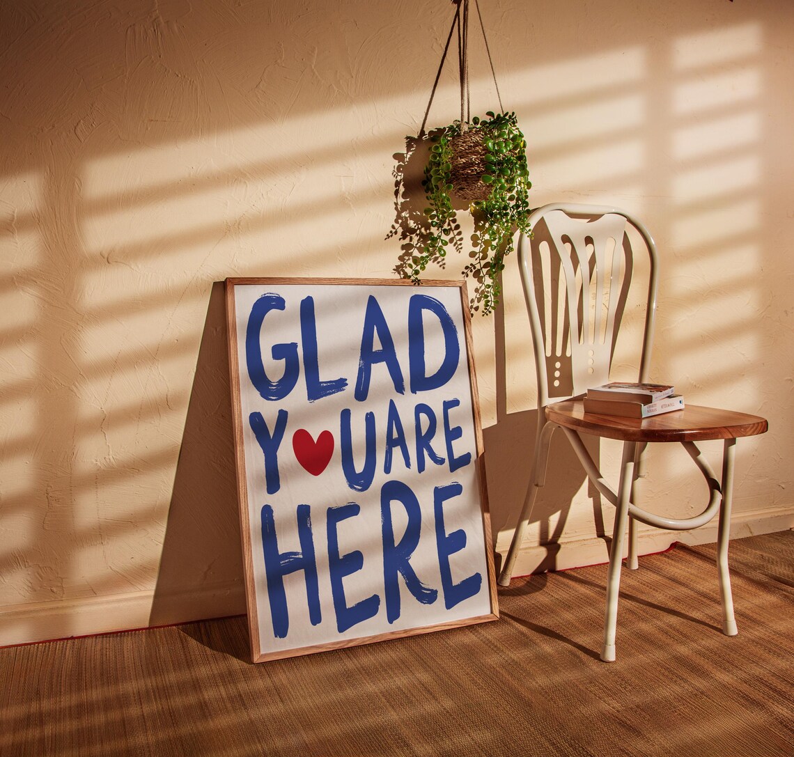 Glad Youre Here Apartment Entryway Art Print - Image 2