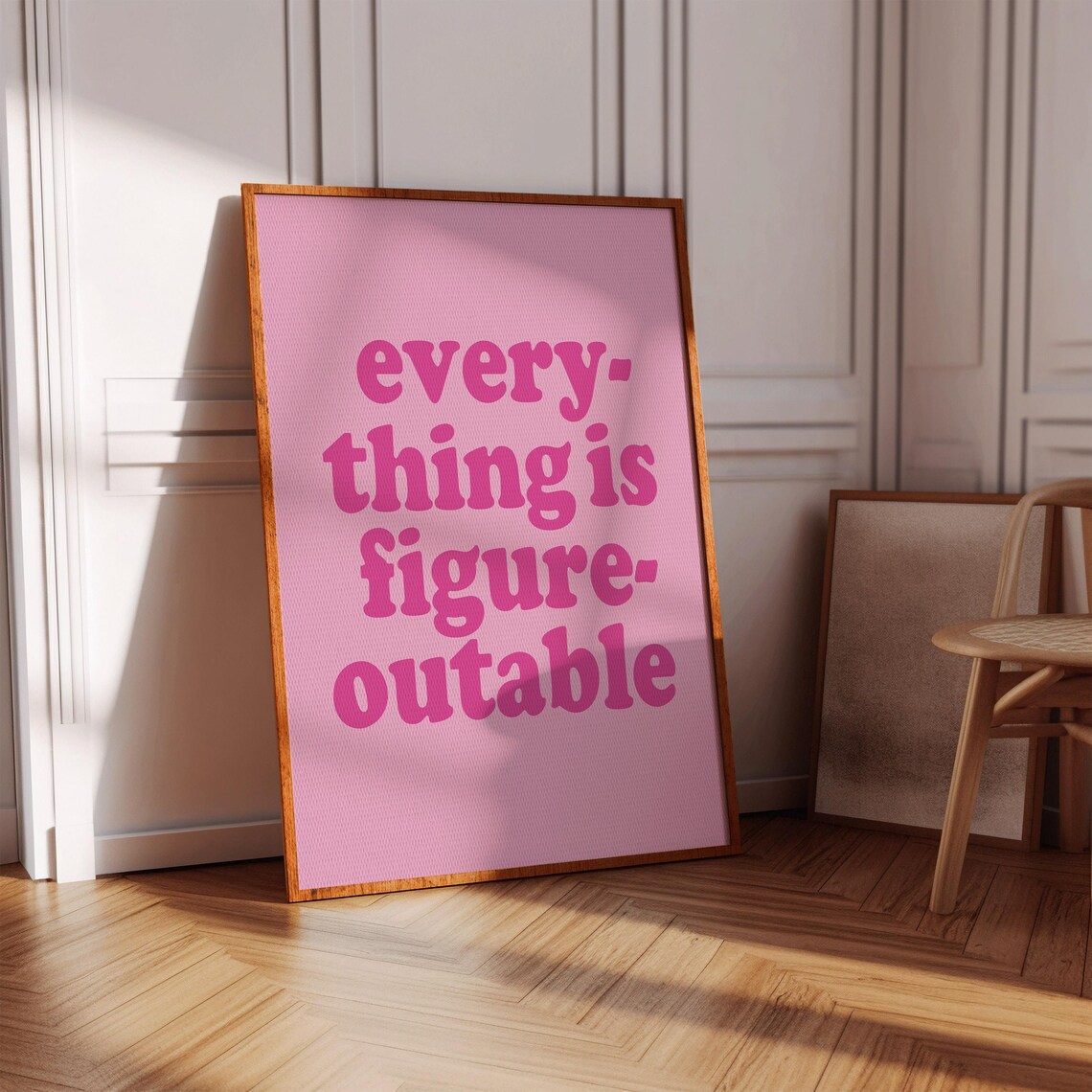 Everything Is Figureoutable Quote, Vintage Office Art Print