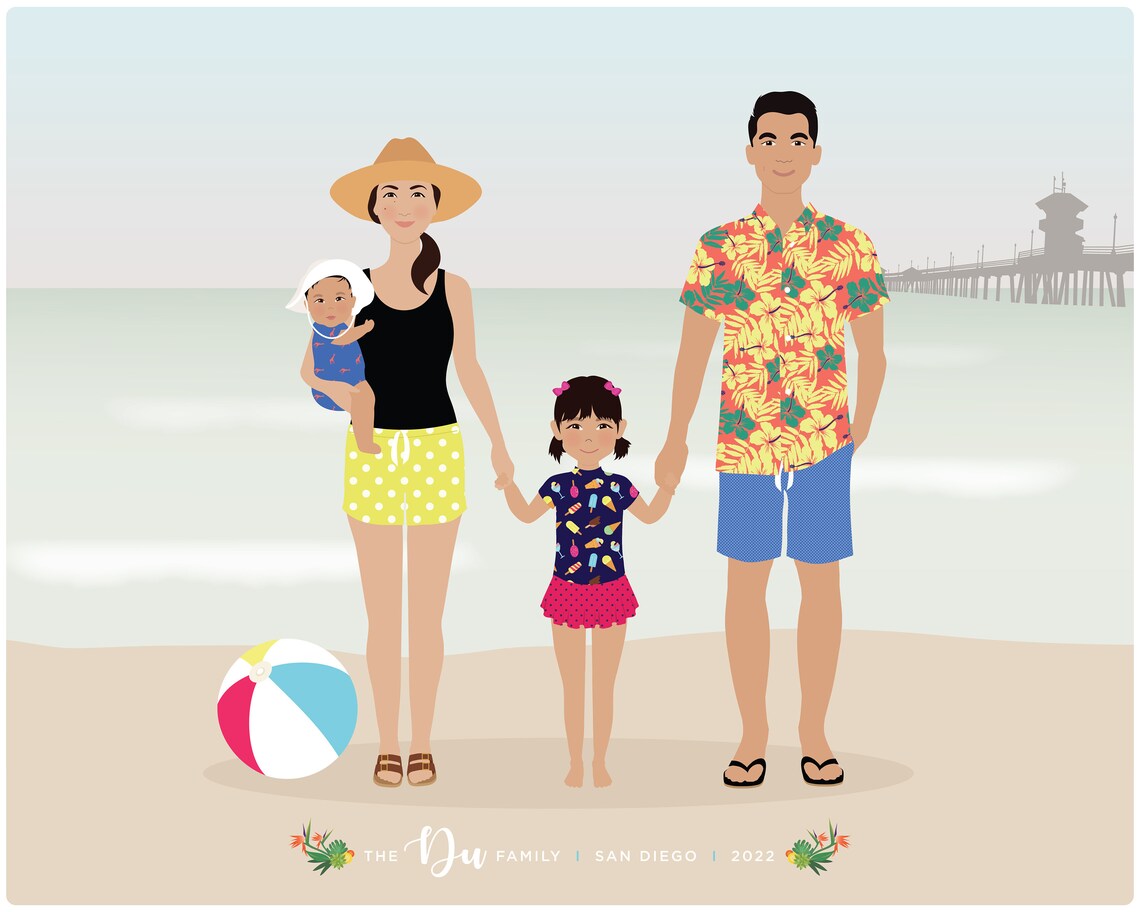 Custom Family Portrait, Personalized Art - Image 3
