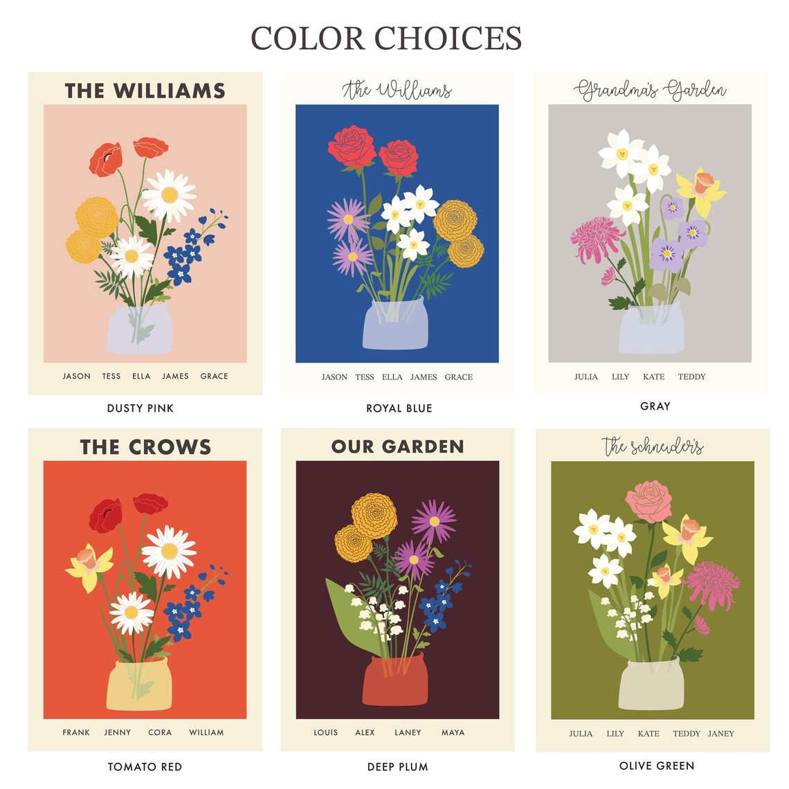 Birth Flower Custom Bouquet, Personalized Mother's Day - Image 3
