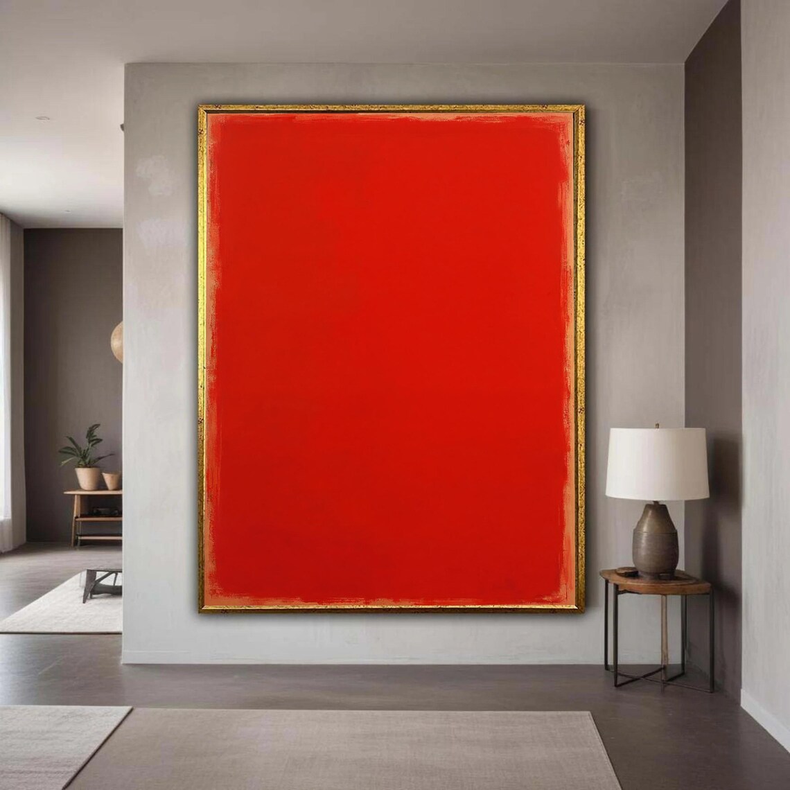 Bold Red Mark Rothko Print Canvas Art Abstract Expressionist Wall Modern Minimalist Vibrant Home Gift Decor