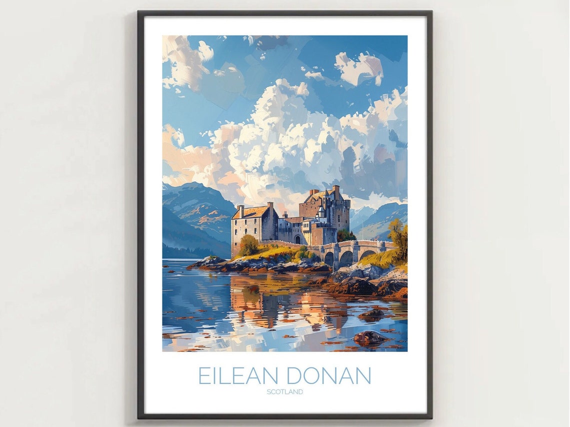 Eilean Donan Castle Scotland Island Bridge Loch Water Poster