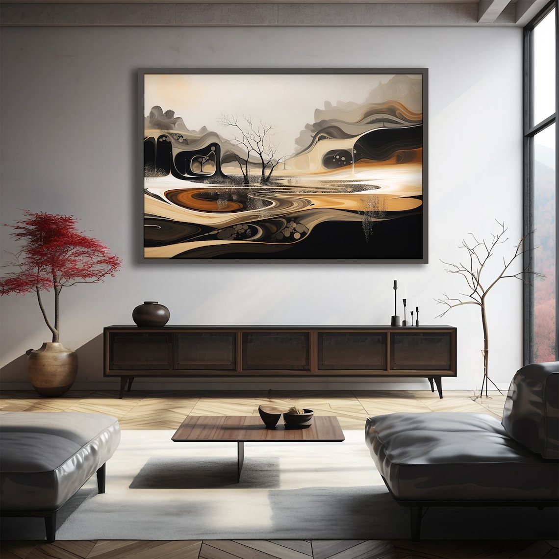Abstract Surreal Landscape, Nature-Inspired Art Print - Image 2