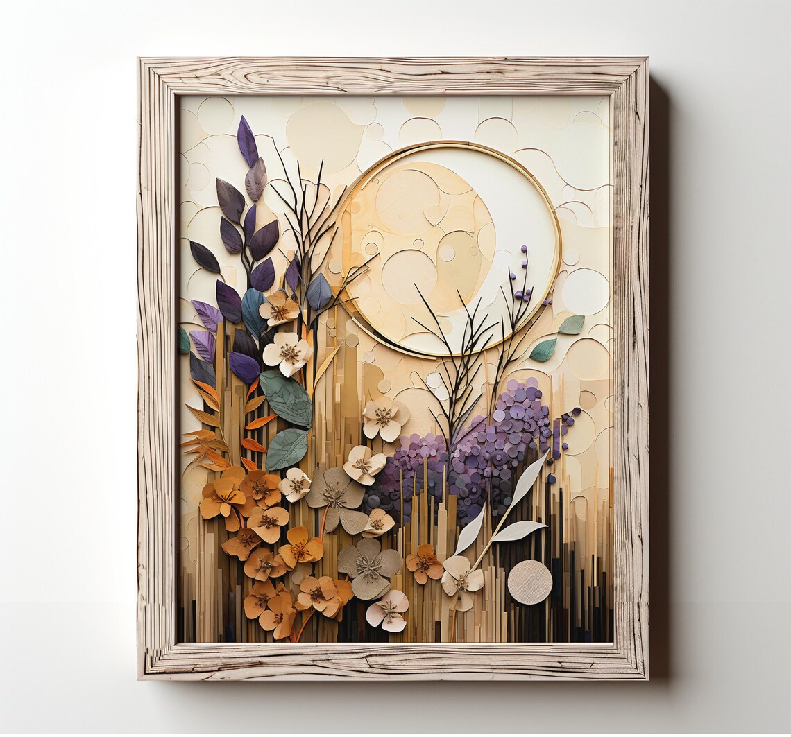 Boho Botanical Abstract Floral Bedroom Poster Print - Image 2