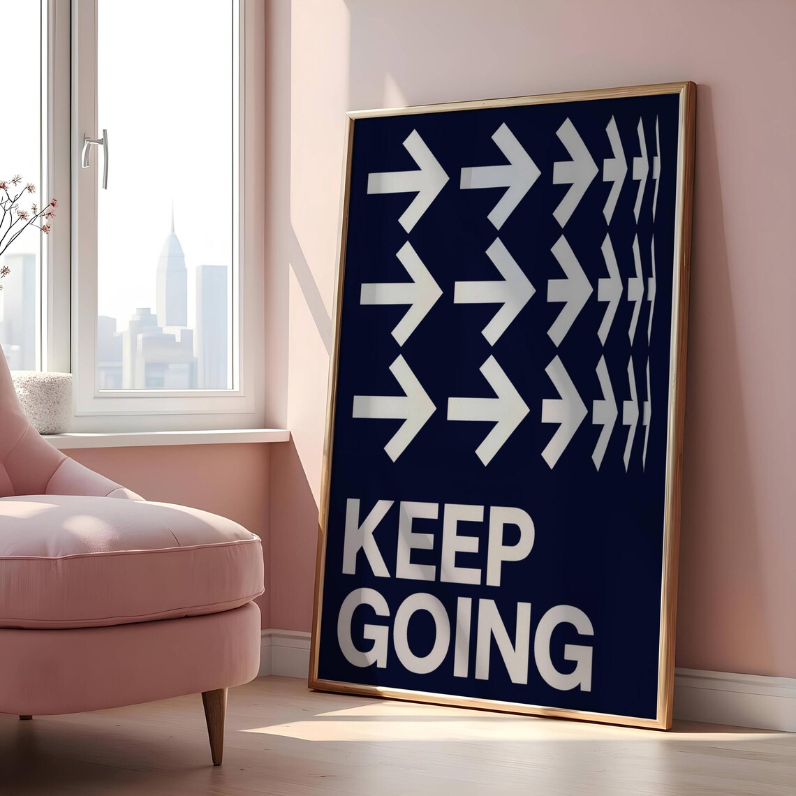 Keep Going Poster, Minimalist Motivation Decor - Image 5
