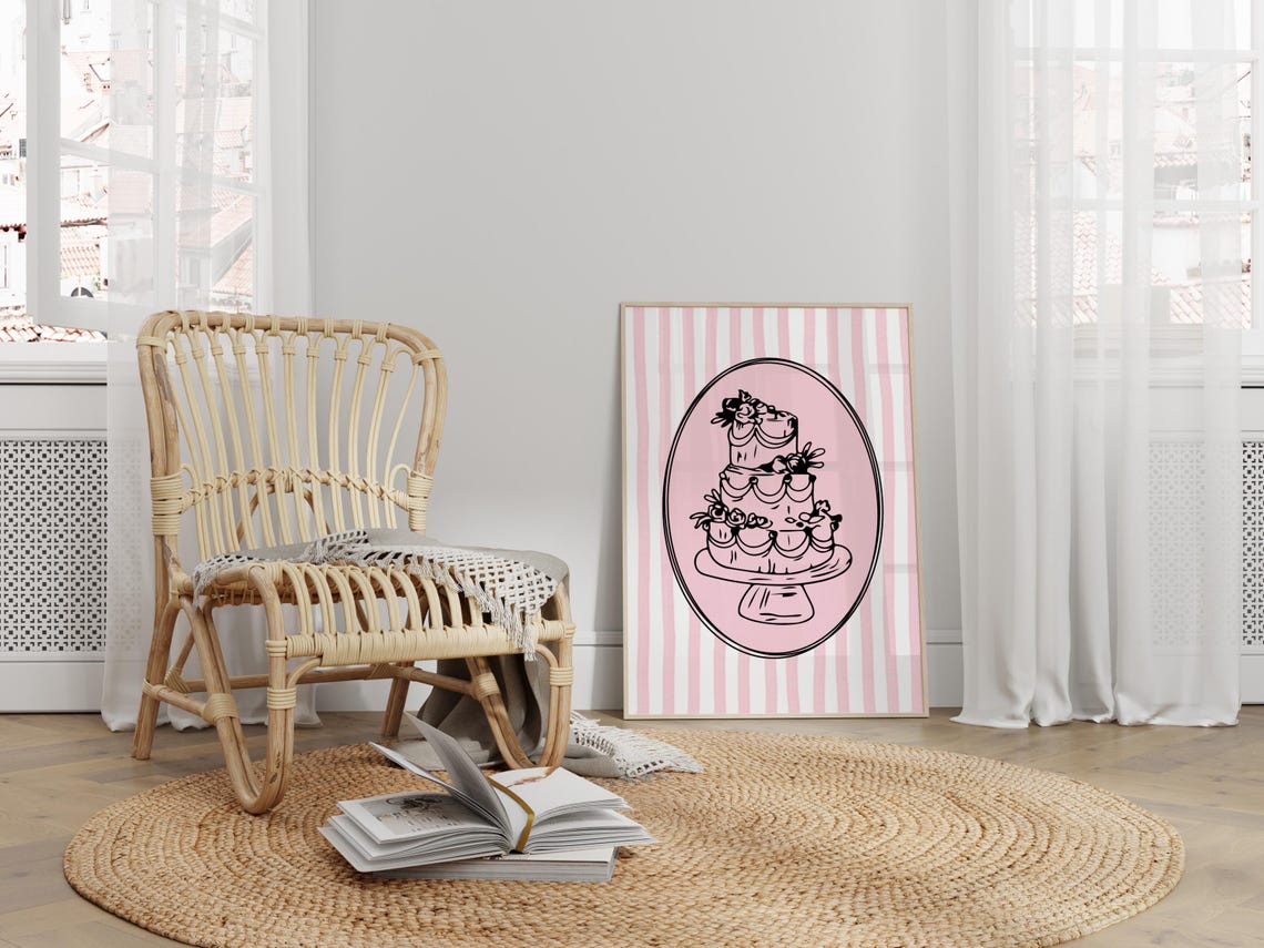 Wedding Cake Vintage Poster, Retro Food Art - Image 4