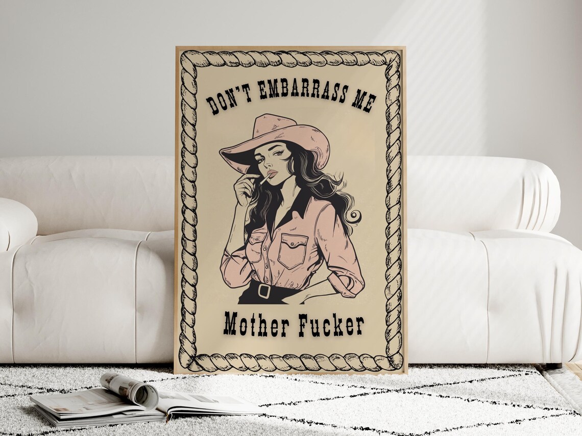Western Cowgirl Traditional Travel Poster - Image 3