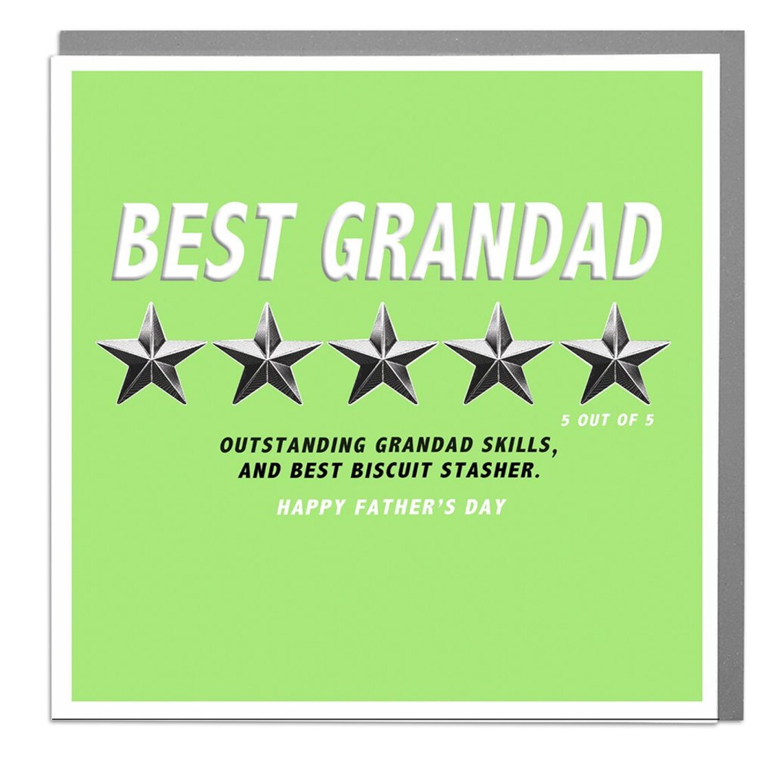 Grandad Five Star Happy Fathers Day Card