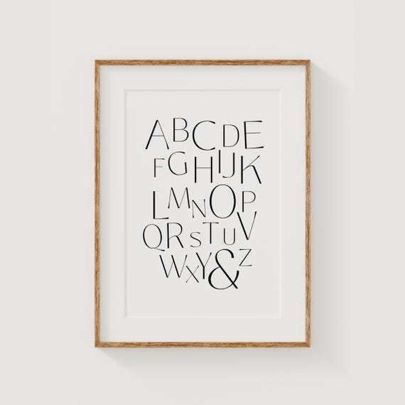 Abc Art Print Toddler Bedroom Decor Educational Print Childrens Room Decor Nursery Decor Montessori Poster