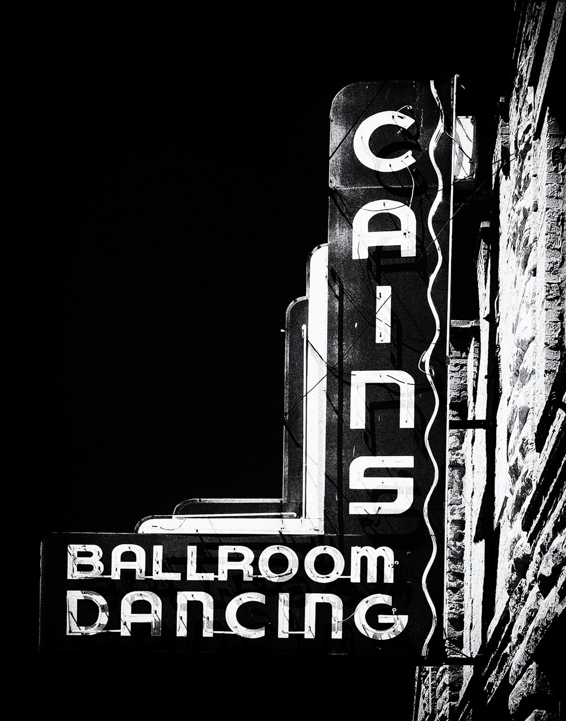 Tulsa Skyline and Cains Ballroom Travel Poster