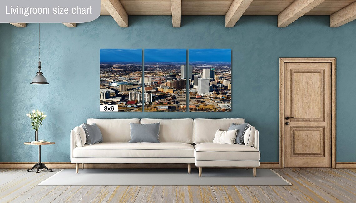 Tulsa Skyline Wall Art Tulsa Skyline Aerial Tulsa Skyline Print Tulsa Art Tulsa Print Tulsa Oklahoma Wall Art Tulsa Aerial Photo - Image 2