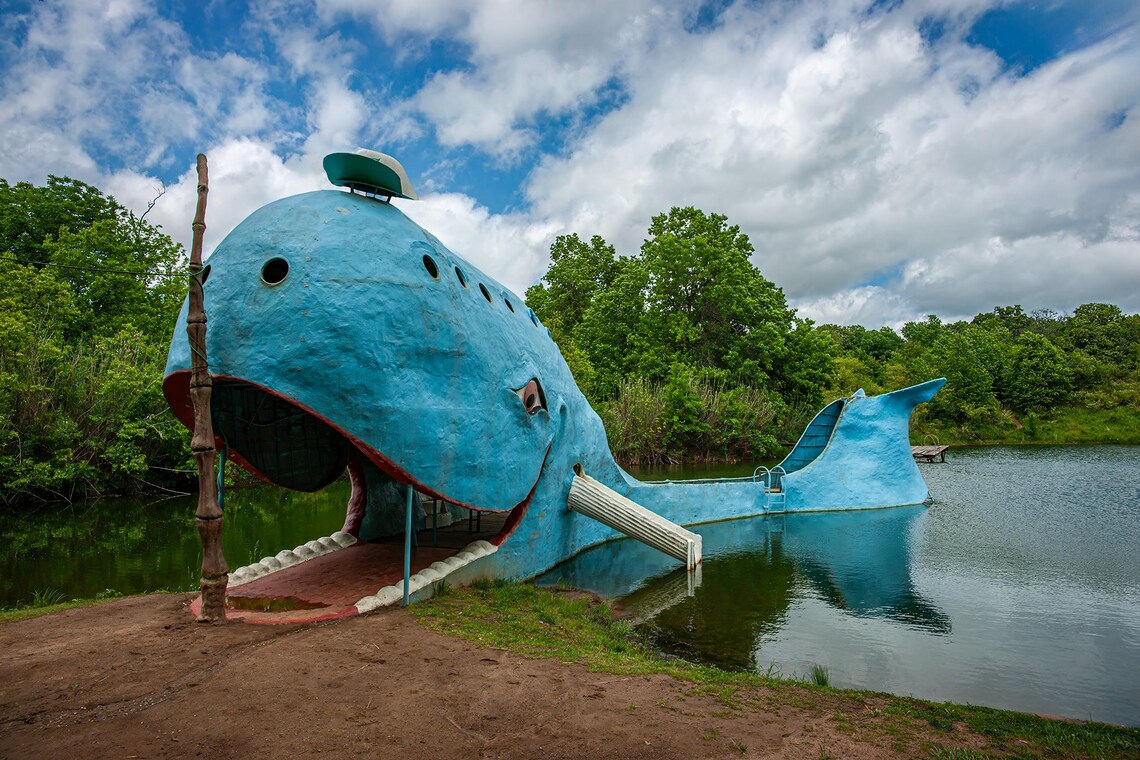 Blue Whale of Catoosa, Route 66 Travel Poster