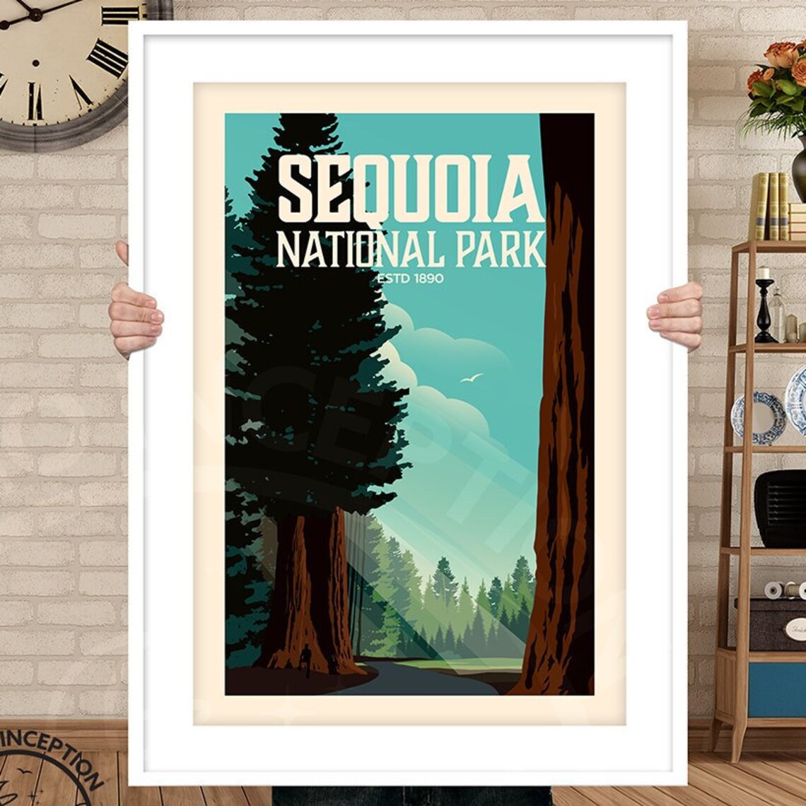 Sequoia National Park Travel Poster, Studio Inception