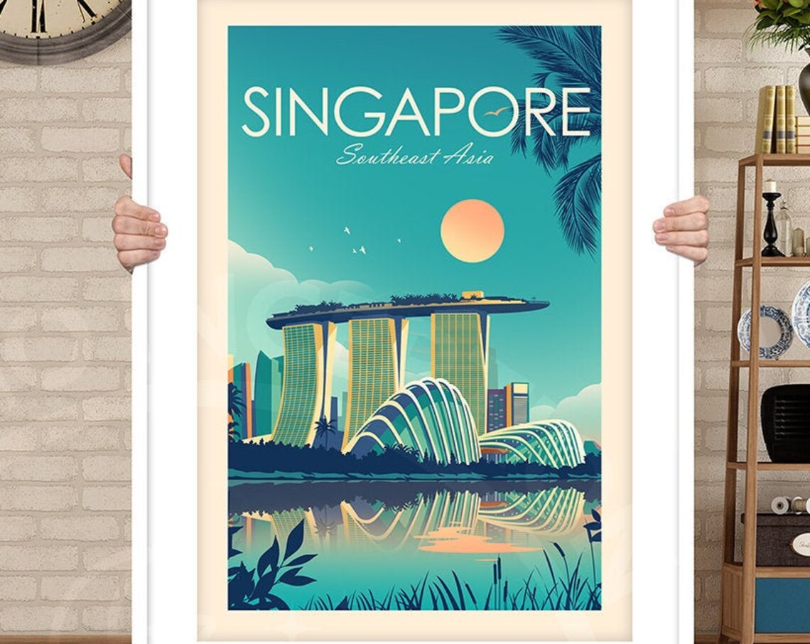 Singapore Painting Poster, Asia Wall Art Print - Image 3