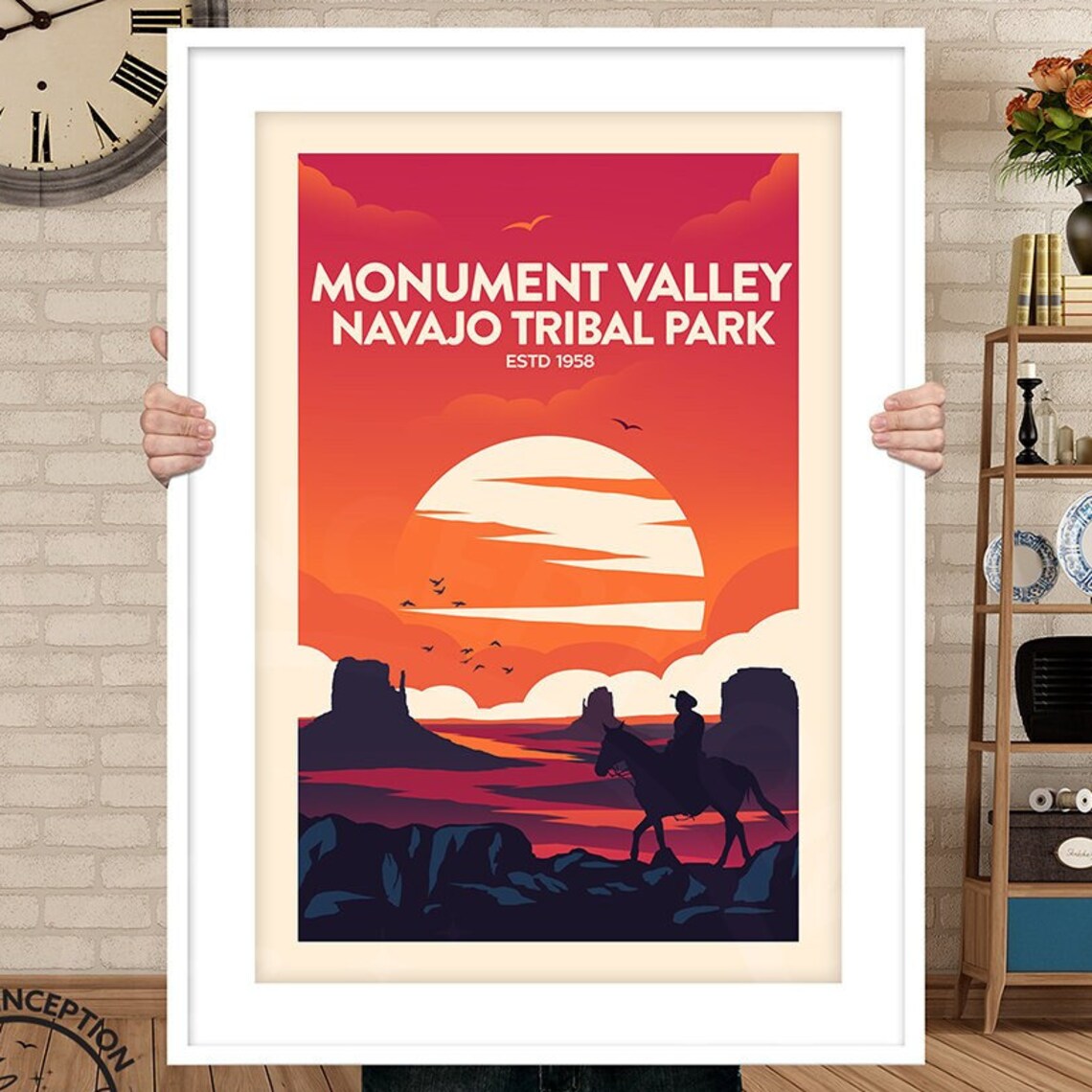 Monument Valley Travel Poster, Navajo Tribal Park