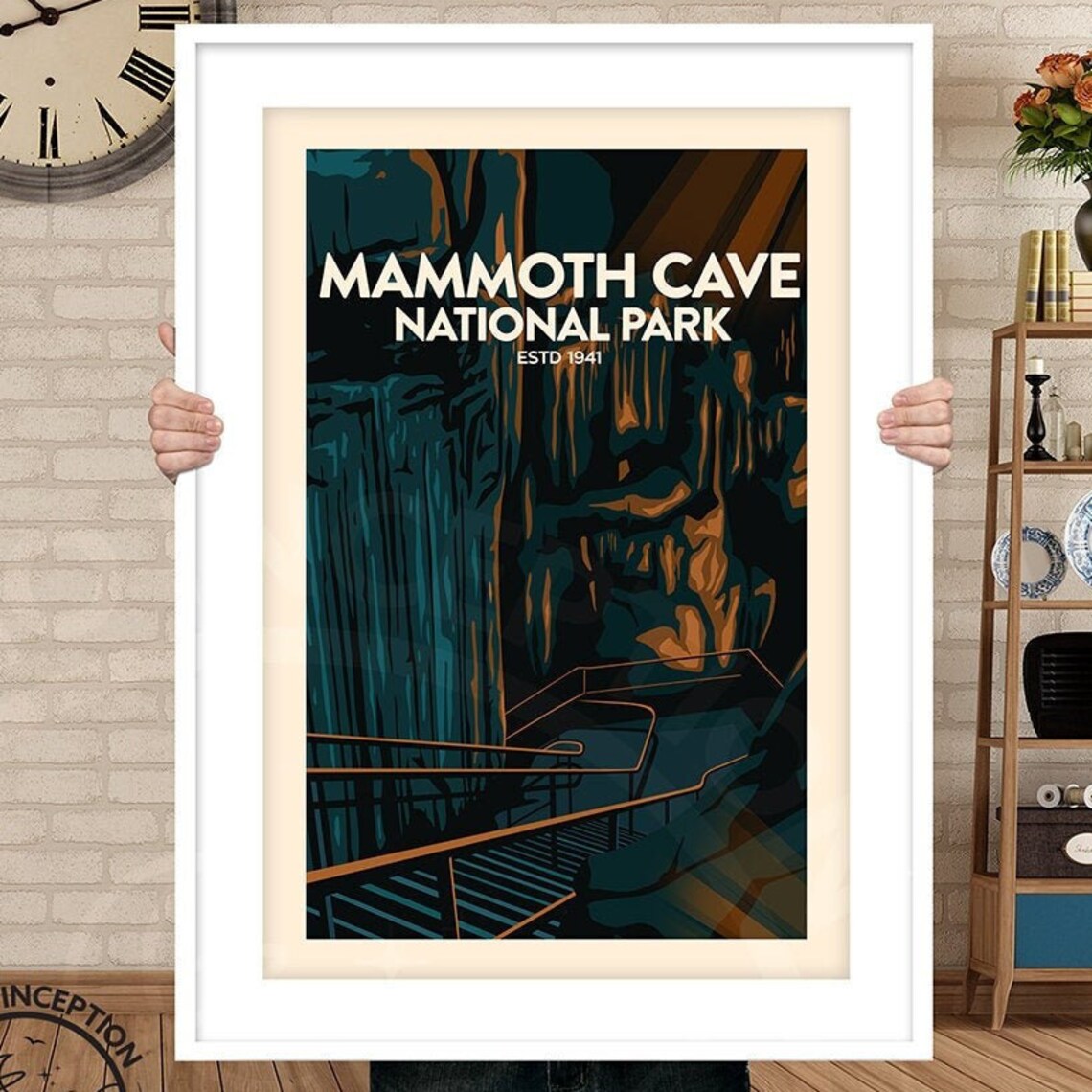 Mammoth Cave Travel Poster, Kentucky National Park