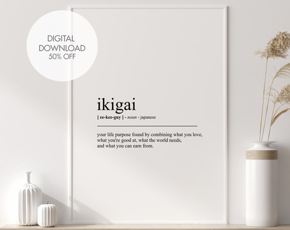 Ikigai Definition, Motivational Gift for Friend