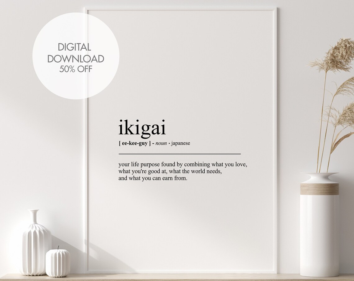 Ikigai Definition, Motivational Gift for Friend
