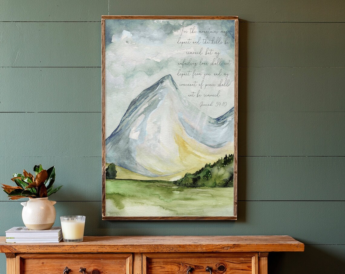 Isaiah Scripture Watercolor Art Print, Home Decor